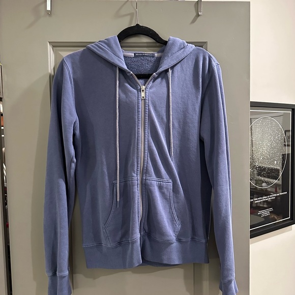 Brandy Melville Blue Zip-Up Hoodie - Picture 5 of 5
